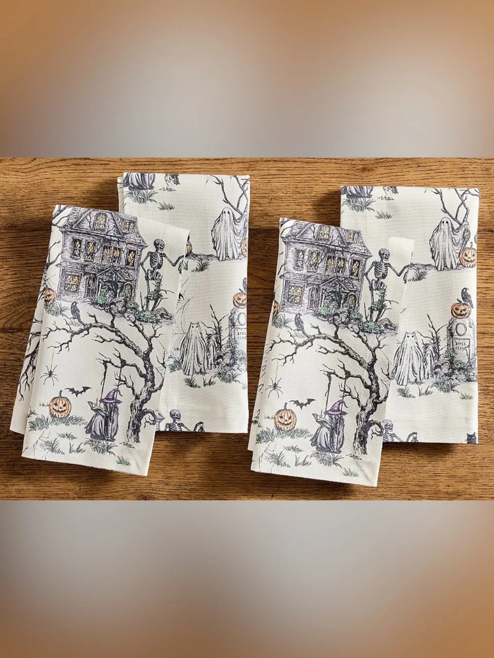 8 Pottery Barn Midnight Manor 100% Cotton Napkins, 20” sq, NWT, Retail $96